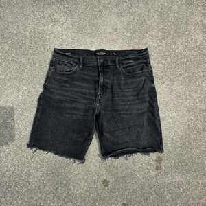 Lucky Brand 223 Straight Denim Shorts Mens 36x32 Black Cut Off Festival